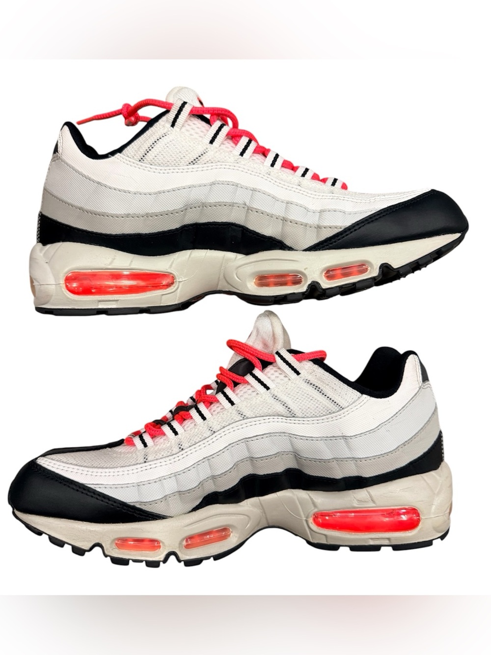 Nike Air Max 95 OG Neon Red Sneakers Men's Size 9.5 - Picture 2 of 8